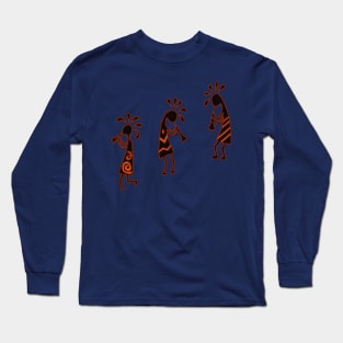 Arizona Kokopelli Tribal Flute Players Long Sleeve T-Shirt